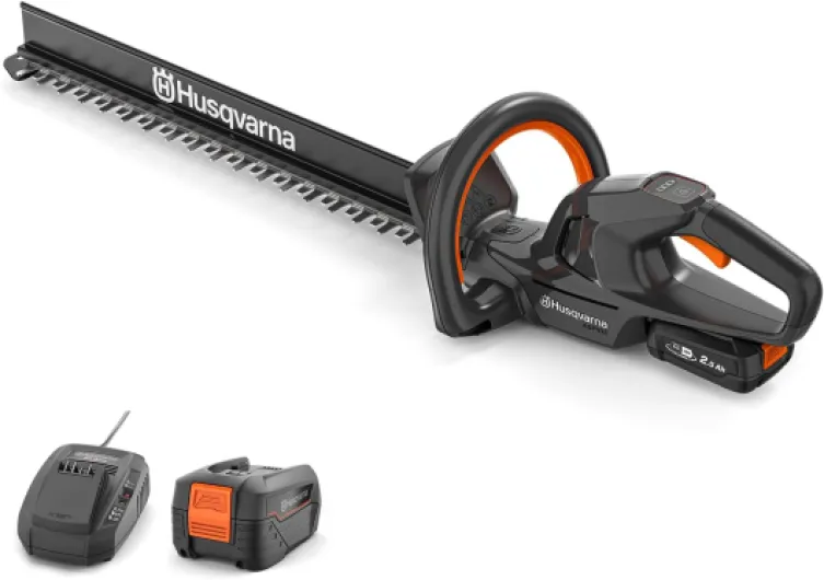Husqvarna Aspire H50-P4A Taille-Haies sans Fil avec Batterie (18V) et Chargeur, Taille-Haies électrique (Longueur de Lame 50 cm, épaisseur de Branche jusqu'à 23 mm, avec collecteur de déchets)
