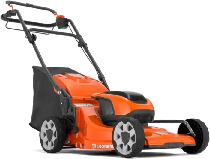 Husqvarna LC 142iS Tondeuse à Gazon sans fil - Largeur de coupe 42 cm - 36 V Li-ion - Entraînement par roue - PowerBoost - Mode Save - Réglage central de la hauteur - Barre pliable - Idéale pour les