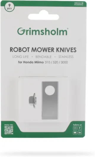 GREENSTAR - Blister de 9 Lames - Adaptable pour Robots HONDA MIIMO 300, MIIMO 310, MIIMO 500, MIIMO 520, HRM300 et HRM500 - Remplace Origine 06511-VP7-310