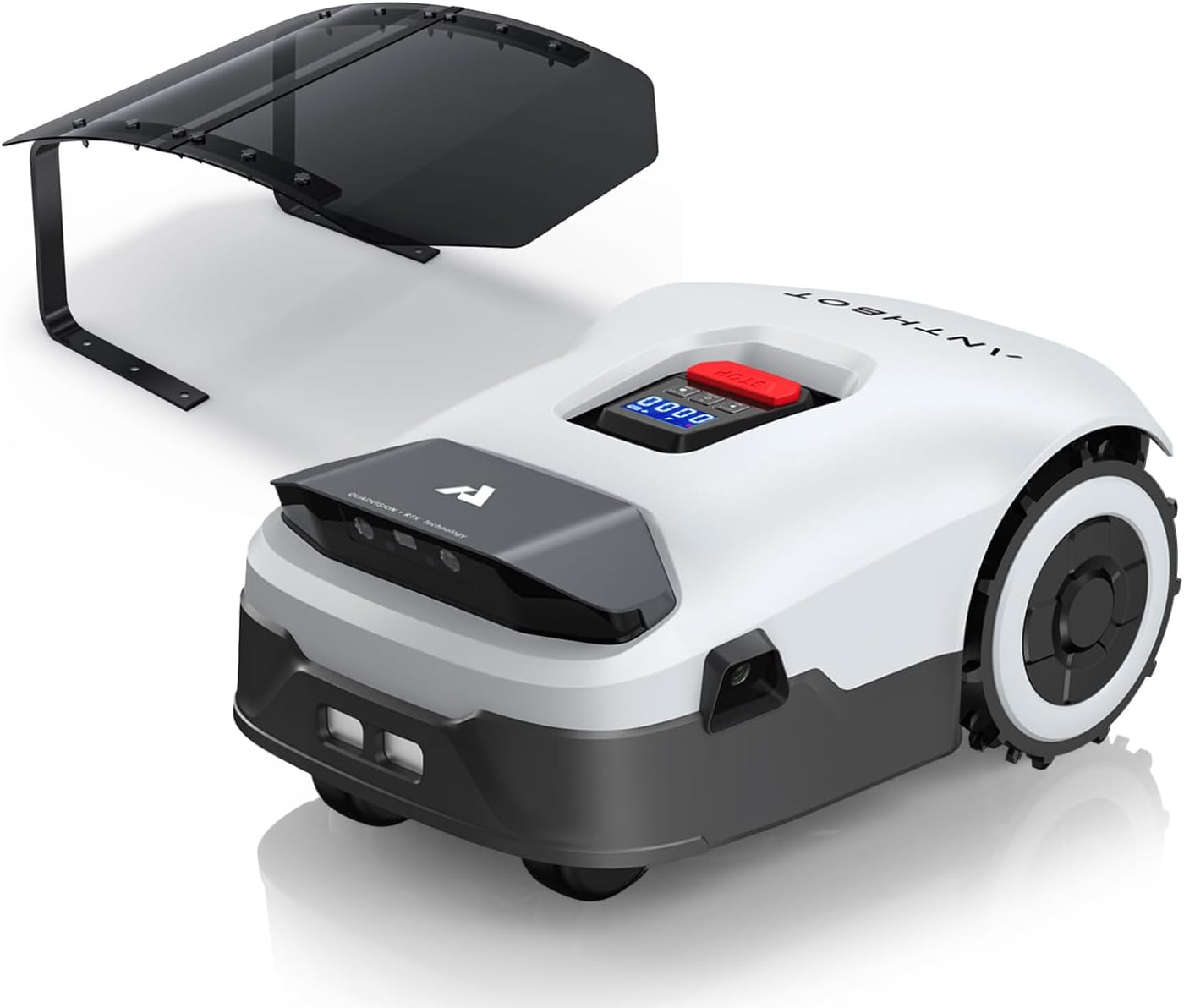 Genie600 Robot Tondeuse sans Fil Périphérique- 900 m², RTK Multibande+4 Caméras d'IA, Gestion 20 Zones, Évitement d'obstacles, Recharge Automatique+Reprise de Tonte, Pente à 45%