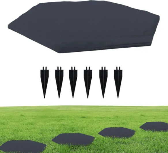 Dalles De Jardin Extérieur - Décoration de Sol Extérieur,Dalles avec Piquets pour Allée Jardin Cour Arrière Piscine Parc Espaces Extérieurs Hexagone