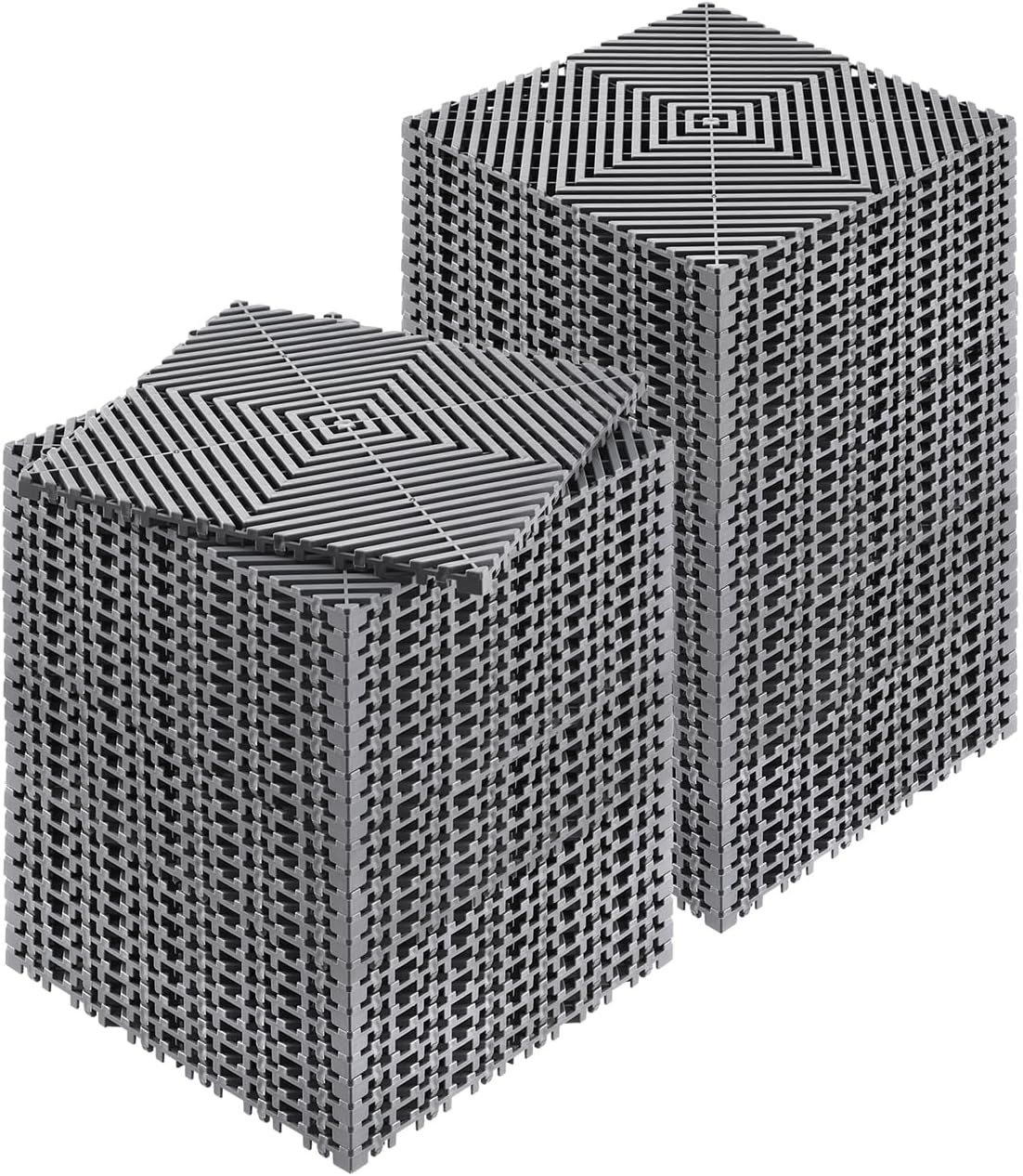 Lot de 55 Dalles de Jardin Piscine 30x30x1,5 cm Gris Dalle Clipsable Ajourée Antidérapante en PVC Drainage Rapide Revêtements de Sol Extérieur Intérieur pour Terrasse Cuisine Spa Salle de Bain Lot de 55 Gris