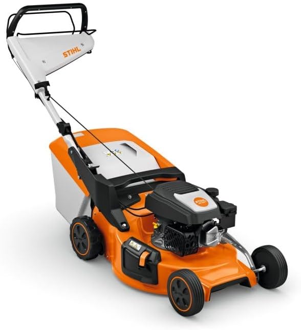 STIHL Tondeuse à Gazons RM 253 T - Moteur Économique, Largeur de Coupe 51 cm, Tractée, 55 L, 7 Niveaux de Hauteur de Coupe