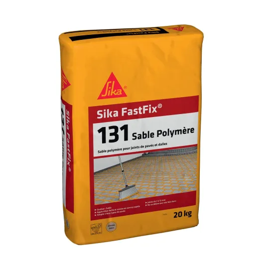 Sable polymère pour remplissage des joints de pavé et dalles - Sika FastFix 131 Ton sable - Tous types de pavés - Application facile - Ne tâche pas et ne décolore pas les pavés - 20kg Unique
