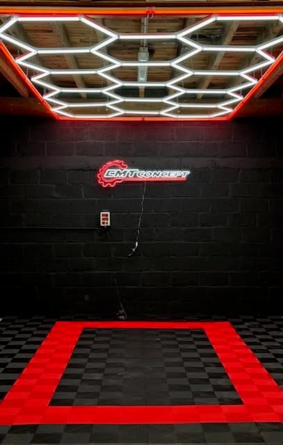 Lot de 25 dalles de sol clipsables - NOIR - (4m²) pour garage, cellier, atelier, abris de jardin - Effet Damier 40x40cm, ép.1,8cm, Marque CLIC & dalle, série CLASSIC, Intérieur-Extérieur.