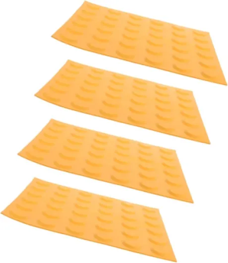 4 pièces Briques Tactiles Aveugles Jaunes Dalles Pavage Résistantes Aux Intempéries pour Allées Jardins Bâtiments Publics et Bureaux Antidérapantes et Étanches