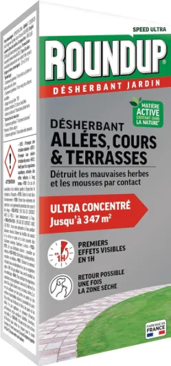 R800ATN - Désherbant Concentré Cours, Allées Action 2 en 1, 800 ml -Premiers effets visibles en 1h - Elimine mauvaises herbes par contact - Produit à base d'acide pélargonique - Jusqu'à 347 m²