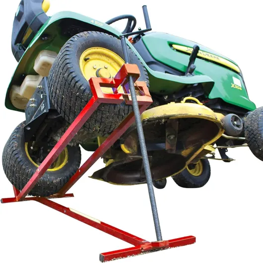 Lève Tracteur Tondeuse Lève Tondeuse télescopique - Gain de Place 30% Supporte 400kg Max Rouge