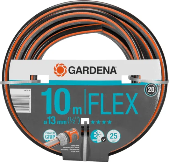 Tuyau de Comfort FLEX 13 mm (1/2 Pouce), 10 m: tuyau de jardin flexible et flexible avec profilé de puissance, pression d'éclatement de 5 bars, sans pièces système (18030-20) 10 m (1/2") sans connexion