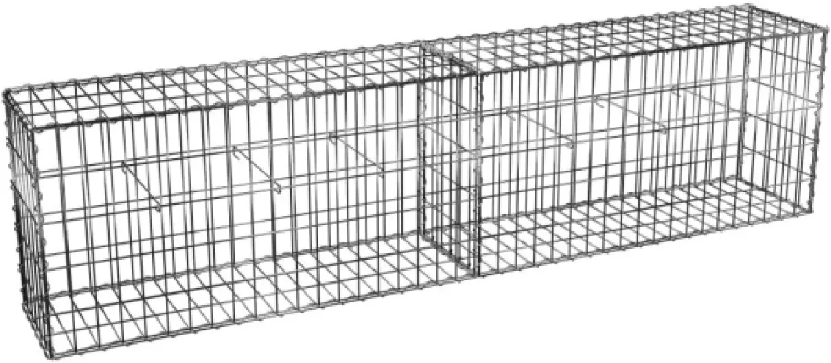 Gabion Dimensions 100x30x30cm - Mur avec Pierres - Mur de soutènement - Paroi Bordure de Jardin - avec Spirales et entretoises (200 x 50 x 30 cm)