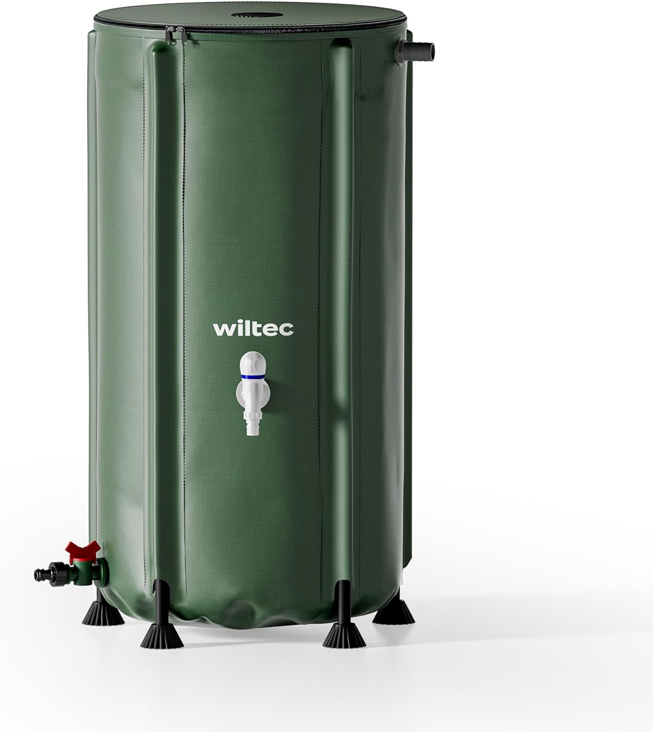 Récupérateur Eau de Pluie Pliable 100 litres, citerne Souple en PVC avec Fermeture éclair, Robinet et Couvercle, réservoir Irrigation Jardin