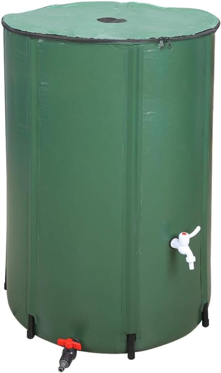Récupérateur d’Eau de Pluie Pliable 380 litres，Baril,Réservoir d’Eau de Pluie pour Jardin et Nettoyage，Vert Réutilisable Écologique