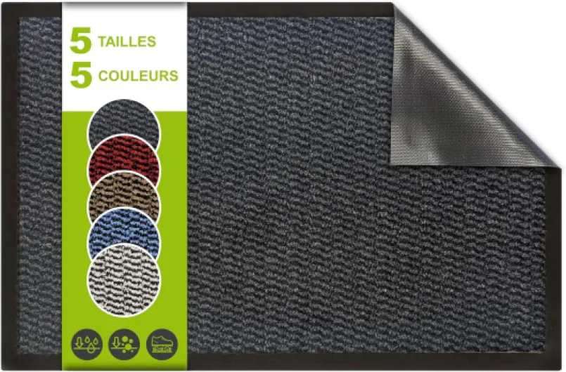 ® - Tapis d'entrée intérieur - Paillasson Durable et antidérapant - Absorbe l'eau et Ramasse la Saleté - Facile à Nettoyer - Collection Spectrum (Anthracite, 40x60cm) 40 x 60 cm Anthracite