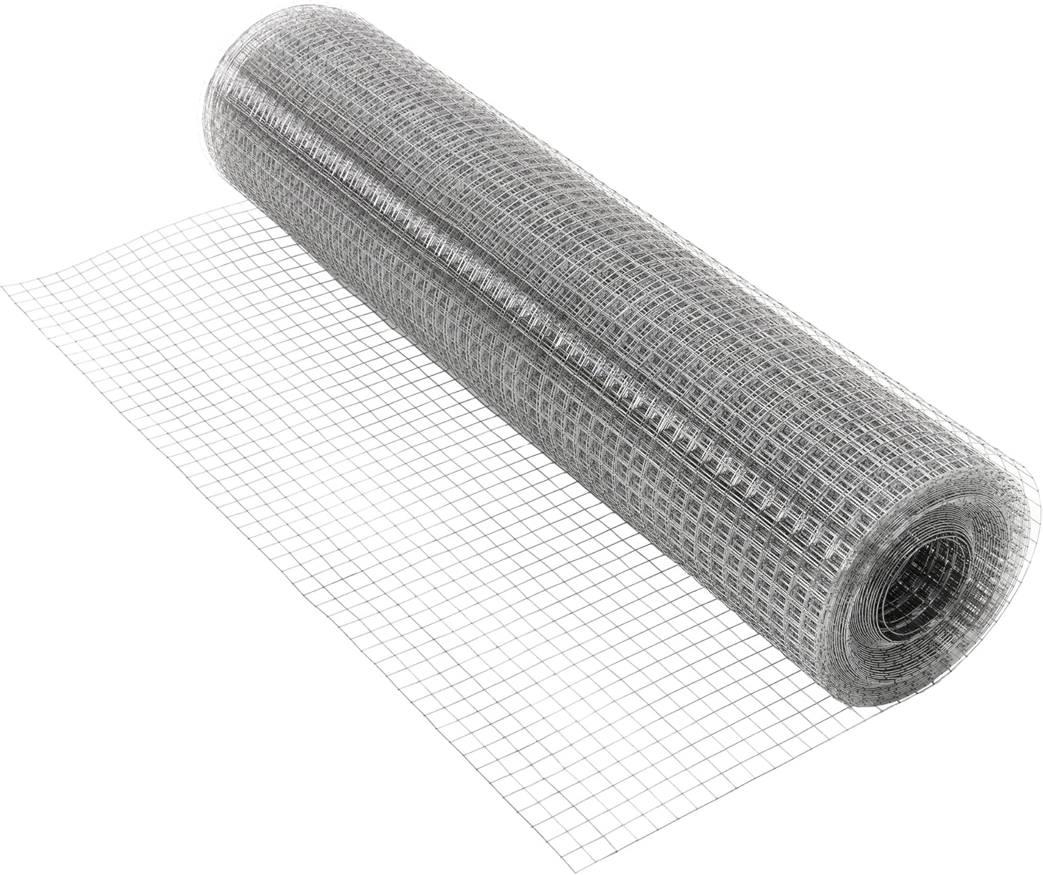 Grillage pour Clôtures 19x19 mm 1mx25 m Epaisseur Fil 0,75mm Maille Galvanisé Électrosoudé pour Clôtures d'Animaux Jardin Rouleau Filet de Volière Résistant aux Intempéries Soudé à 4 Coins Mailles de 19 x 19 mm, épaisseur de 0,75 mm 25 m x 1 m
