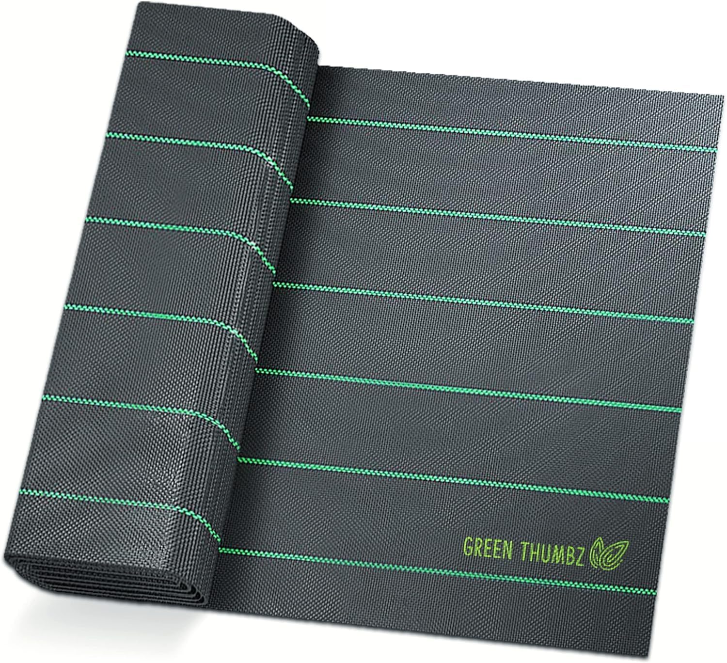 Green Thumbz Toile de Paillage - 2m x 5m (100 g/m²) Géotextile Bache Anti Mauvaise Herbe pour Jardin et Potager - Toiles de Paillage pour Aménagement Paysager, Couvre-Sol & Parterres de Fleurs