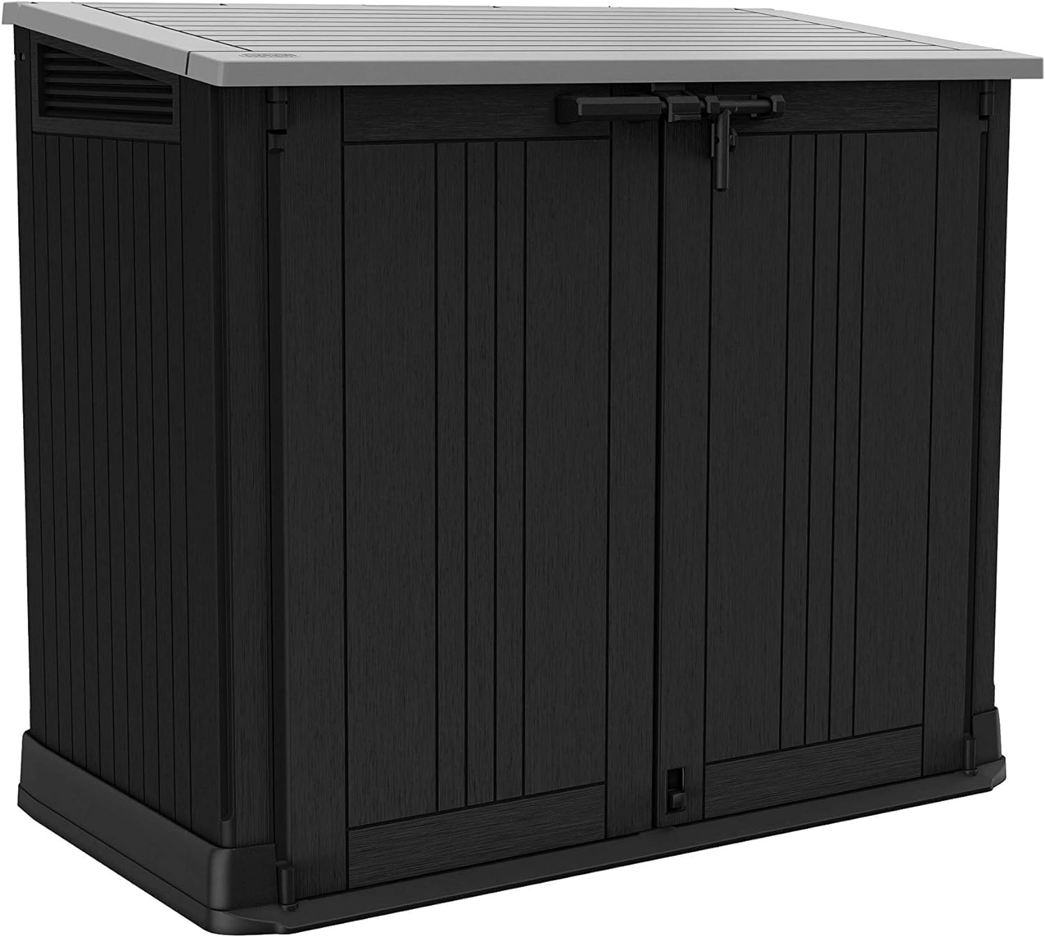 Abri Horizontal Range Poubelle SIO Nova - 880 litres - Noir Gris foncé avec couvercle gris clair
