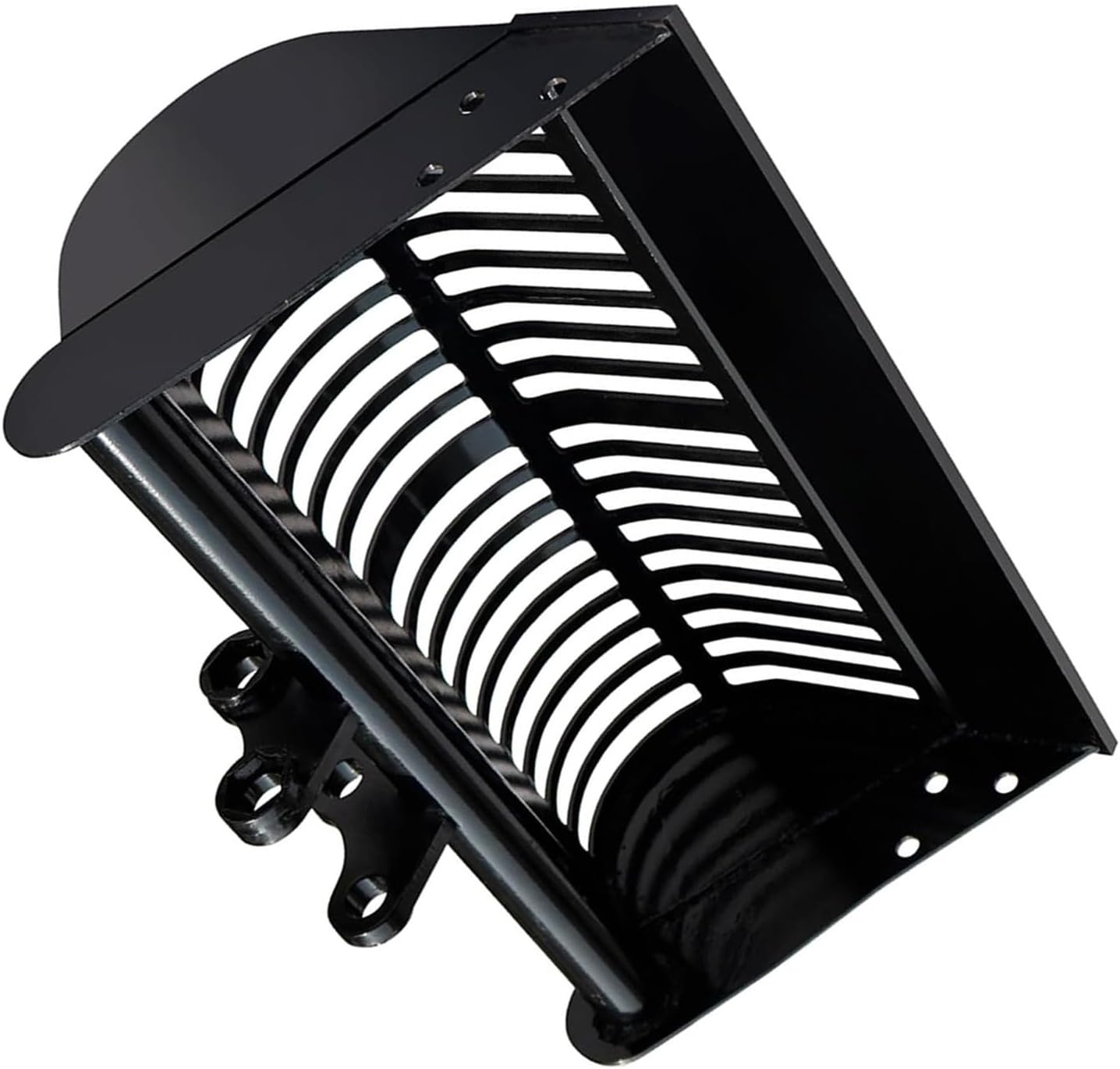 Seau de Tamis de 600 Mm pour Mini-pelle, Outil de Filtration de Roches de Sol en Acier au Manganèse avec Trous de 25 Mm, Compatible avec les Excavatrices 1-8T pour le Remblayage de