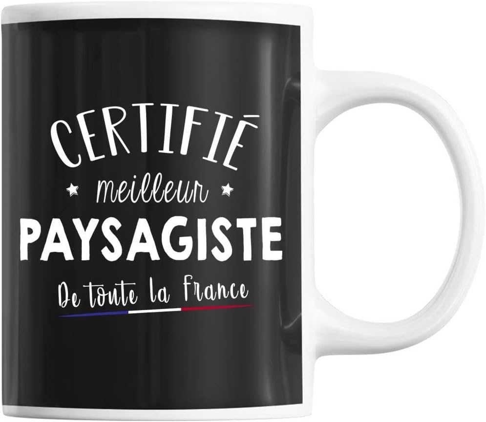 Mug Homme Paysagiste Meilleur de France - Tasse Noir métier