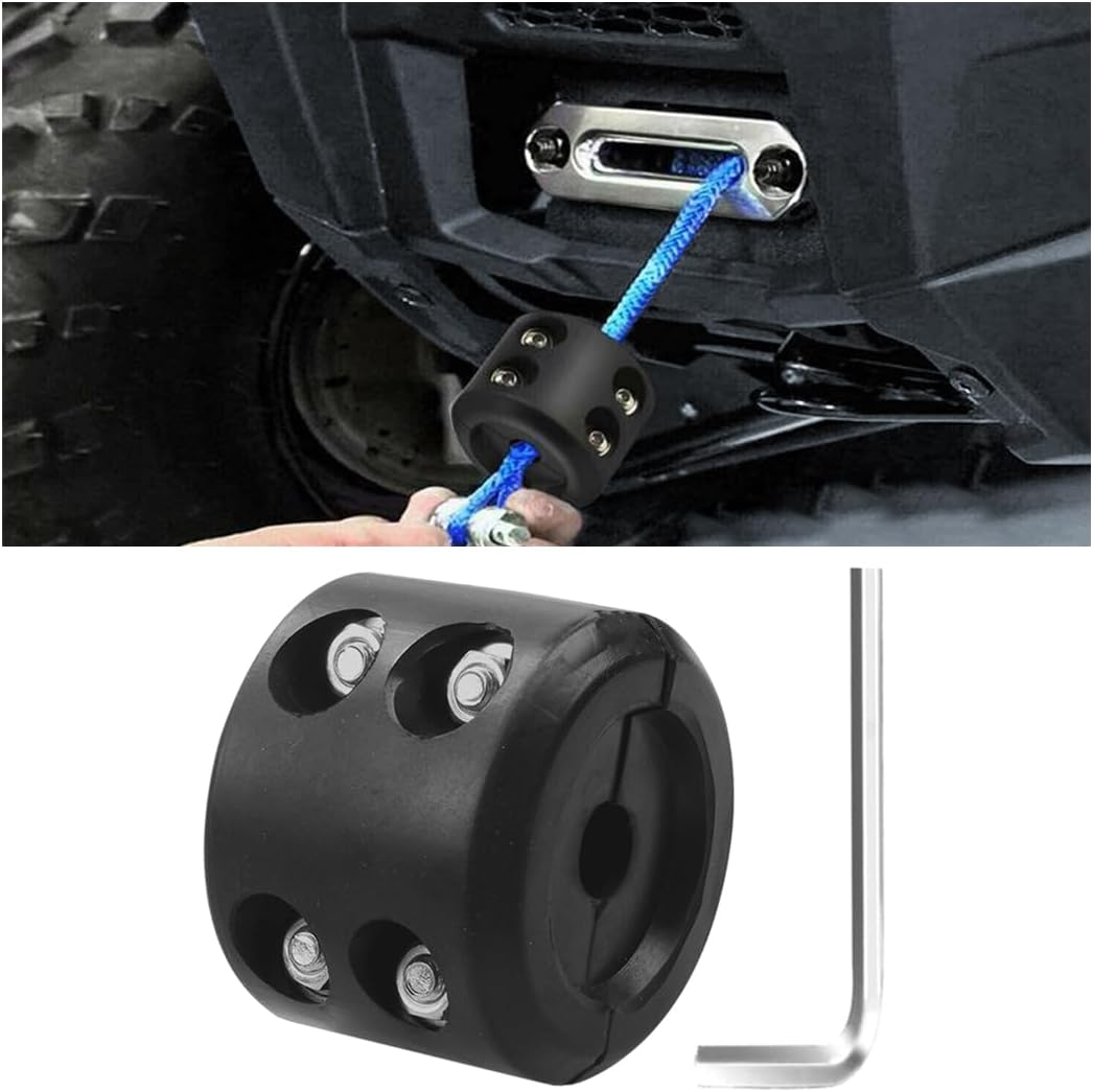 JNNJ Bouchon de Câble de Treuil en Caoutchouc de Protecteur de Ligne, Bouchon de Crochet de Câble de Treuil de Sécurité, Universel Butée de économiseur de Ligne de Treuils pour ATV UTV Véhicules