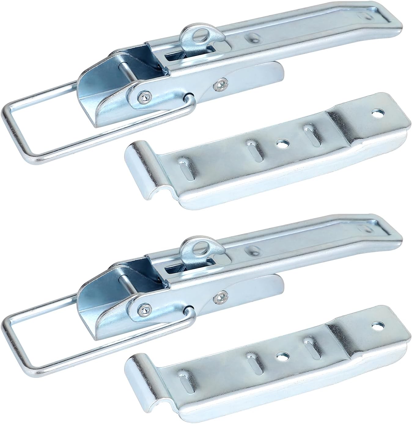 2pcs Grande Fermeture Remorque avec Serrure 210 mm Fermeture Excentrique Galvanisée Attache Ridelle Remorque Loquet de Verrouillage Anticorrosion Boucle Verrou, Accessoire-Remorque-Voiture