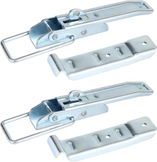 2pcs Grande Fermeture Remorque avec Serrure 210 mm Fermeture Excentrique Galvanisée Attache Ridelle Remorque Loquet de Verrouillage Anticorrosion Boucle Verrou, Accessoire-Remorque-Voiture