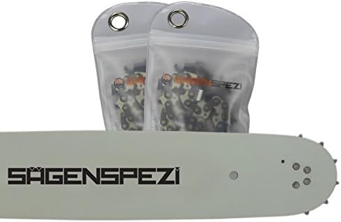 Sägenspezi Guide de 50cm 3/8" 72 maillons 1,5mm et 2 chaînes à gouge semi-carrée pour Husqvarna 55