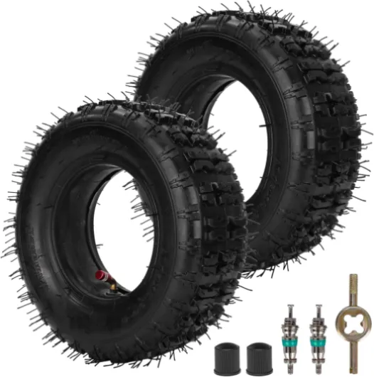 13 x 5.00-6 13X5-6 Pneu et chambre à air avec tige de valve incurvée TR87 pour Razor Dirt Quads Yerf Dog Motovox Go Karts Dirt Bikes ATV Tondeuse Tracteur Chariot Diable 4 Roues Lot de 2