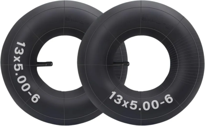 Lot de 2 chambre à air 13x5.00-6 13x5x6 5.00-6 Tubes intérieurs pour Go Kart,Dirt Bike,VTT,Wagons,Brouette, Chariot à Main Jardin, Chariot de Transport, Tondeuse à Gazon