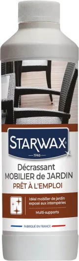 Décrassant Multi-Supports pour Mobilier de Jardin - 500 ml - Idéal pour Nettoyer le Mobilier de Jardin Exposé aux Intempéries - Désincruste les Salissures Tenaces Décrassant 500ml