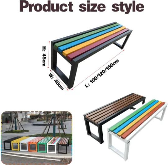 Banc Banquette De Jardin en Bois Chaise De Meuble De Jardin Mobilier Siège D'extérieur Interieur Exterieur Terrasse Balcon Également(Size：100cm 100cm Color 10