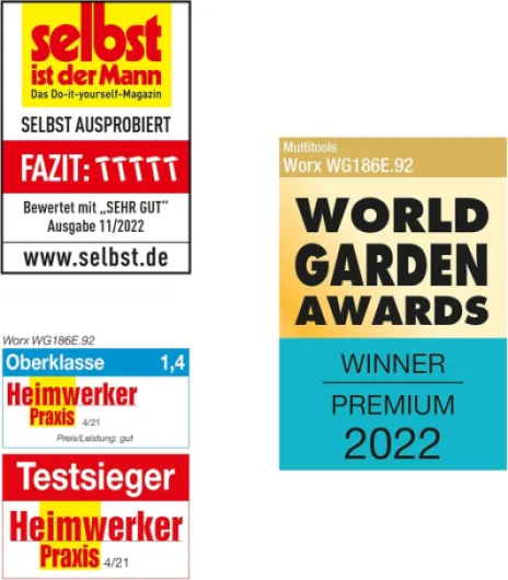 Débroussailleuse sans Fil 40V WG186E.92, Lame de 25 cm, Fil de Coupe 38cm, Capot de Protection, Poignée Amovible, Tête Interchangeable, livrée sans Batterie ni Chargeur 38 cm sans batterie