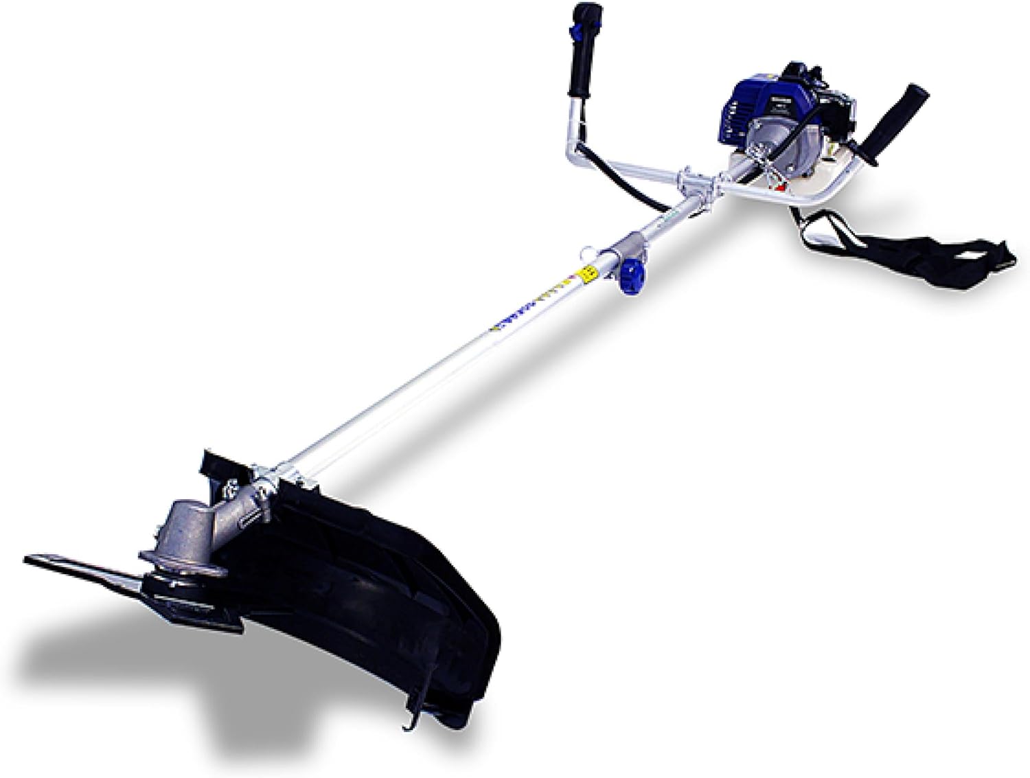 HYUNDAI Débroussailleuse Thermique 33 cm³, 1000 W, Démarrage Manuel, Largeur de Coupe 23 cm/44 cm, Lame 3 Dents, Harnais, Système Anti-Vibration, Transmission Rigide - HDBT32