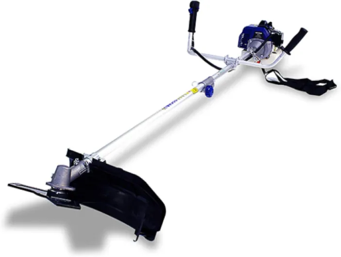 HYUNDAI Débroussailleuse Thermique 33 cm³, 1000 W, Démarrage Manuel, Largeur de Coupe 23 cm/44 cm, Lame 3 Dents, Harnais, Système Anti-Vibration, Transmission Rigide - HDBT32