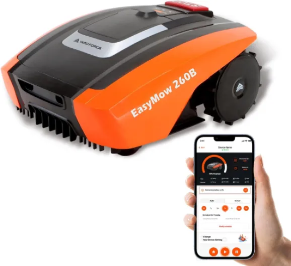 Robot Tondeuse Easymow 260B pour Jardins jusqu'à 260m² - Noir/Orange
