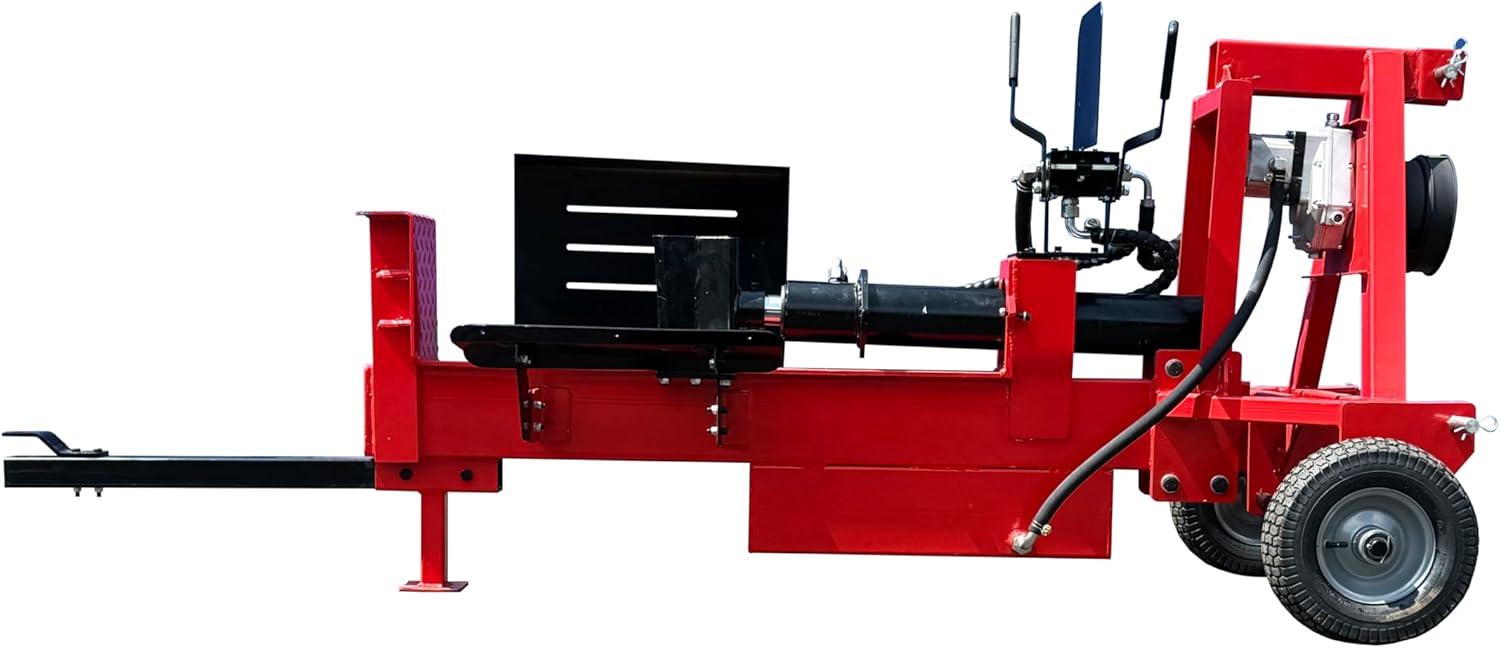 Fendeuse de bûches 18 tonnes couchée avec prise de force à trois points pour bois de chauffage et bois de cheminée