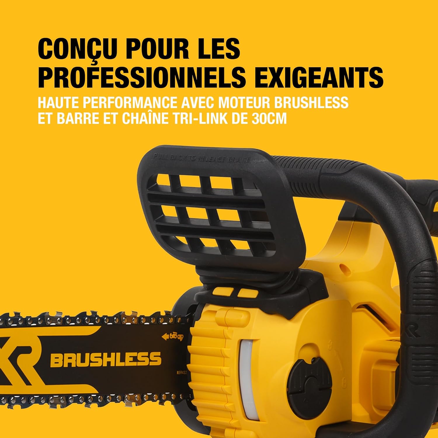 Tronçonneuse Compacte Brushless XR 18V 30cm, Outil Seul, DCM565N-XJ sans batterie