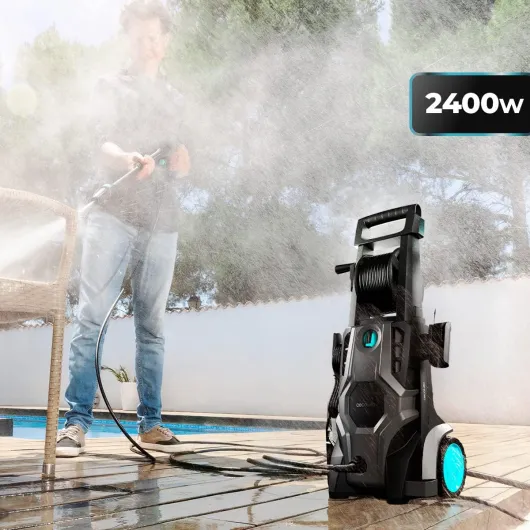 Nettoyeur Haute Pression HydroBoost 2400 AdvanceClean, 2400 W, Moteur Brushless, Maison, Jardin/voiture, Débit 480 l/h, Pression 180 Bars, Pompe en aluminium, Rayon d'action 14 m 2 buses + accessoire sol 2400 W
