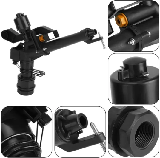 Arroseur D'irrigation, Filetage Femelle DN25 De 1,5 Po à 1 Po Réglable à Bras Oscillant Rotatif à 360 Degrés, Arroseur D'irrigation Agricole