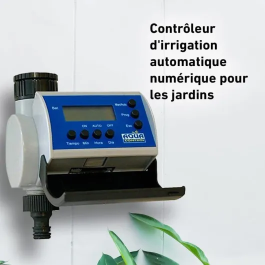 C4100 Programmateur d'Arrosage de Jardin - Avec Écran LCD - Jusqu'à 8 Démarrages par Jour