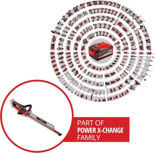 Professional Taille-haie sans Fil GP-CH 18/61 Li BL-Solo Power X-Change (18 V, Moteur sans Charbon, Longueur de Coupe 61 cm, système antiblocage, avec Fourreau, sans Batterie) Solo: Sans Batterie ni Chargeur