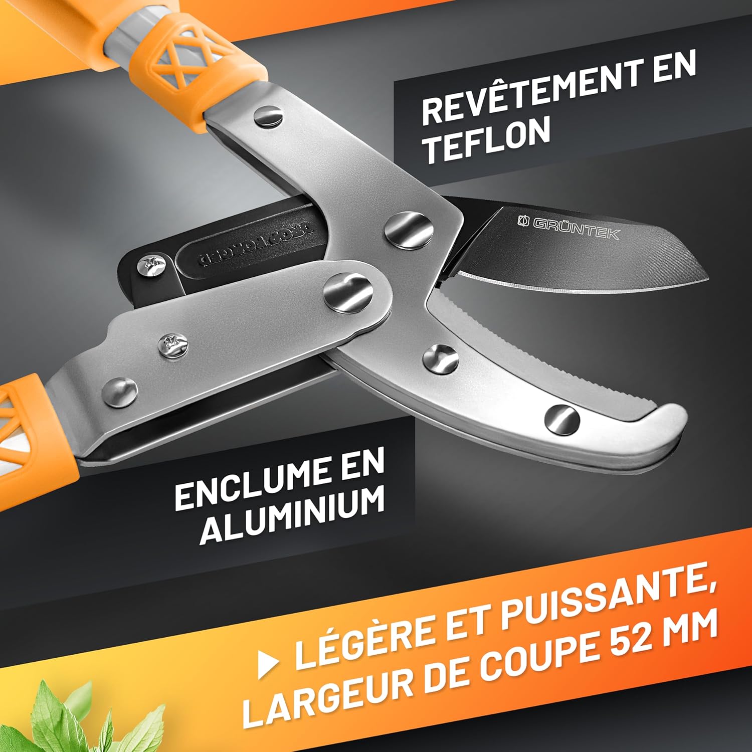 Coupe Branche Cisailles Téléscopiques XT 685-1015mm - Cisaille à Enclume 78mm Coupe Branche à Enclume