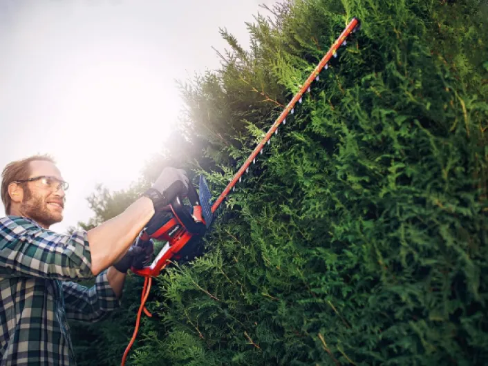 Taille-haie électrique GC-EH 6055/1, Noir/Rouge, 600 W - Coupe : 55 cm