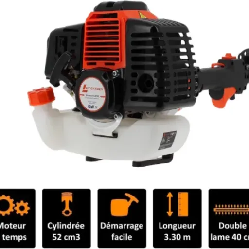 Test GT Garden Taille-Haies Thermique : Ça taille en hauteur sans trembler.