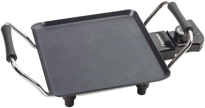 Bestron Plancha électrique, Barbecue electrique avec revêtement anti-adhésif, Gril de table pouvant jusqu'à 2 personnes, avec réglage de la température en continu, Couleur: noir Moderne, noir, finition mate Unique