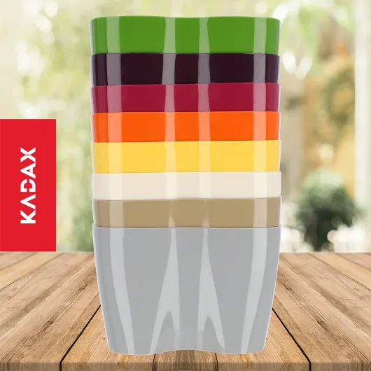 Grand Pot de Fleurs en Polypropylène pour Orchidées, Cache-Pot Élégant et Robuste pour Décoration Intérieure et Extérieure (23.5 x 16 cm, Crème) 23.5 x 16 cm Crème