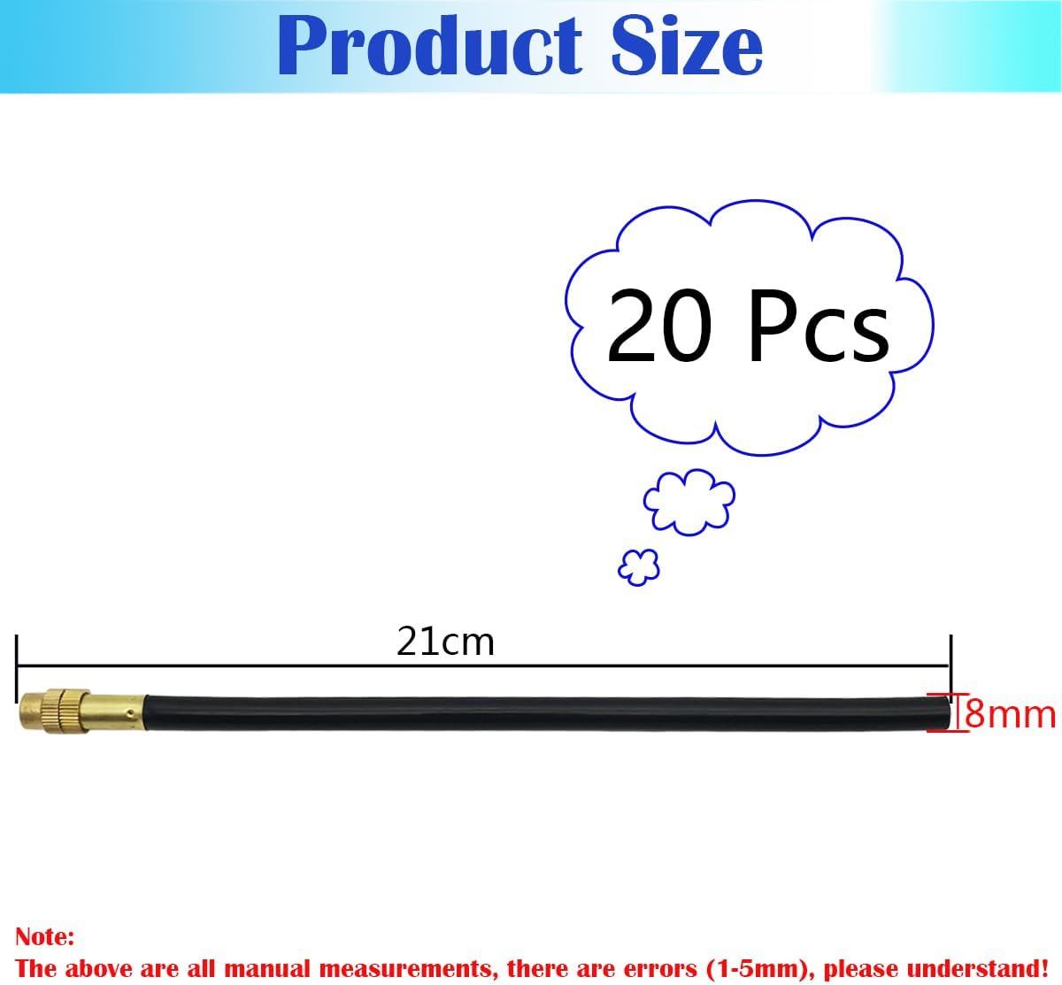 CESFONJER Buse Brumisateur, 20 Morceaux 8mm Buse Arrosage, Buse d'atomisation en Cuivre Réglable, Convient pour l'irrigation par Arrosage pour Le Jardin de La Terrasse de La Pelouse