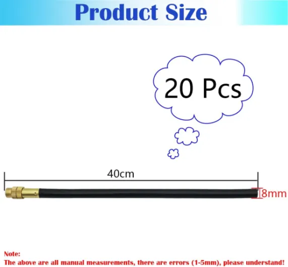 Buse de brumisation, Dujelixa Buse de pulvérisation en laiton 40 cm, réglage universel, pour systèmes d'arrosage, pour systèmes d'arrosage avec tuyau d'eau de 8 mm de diamètre extérieur (20 pièces) Ensemble de 40 Cm