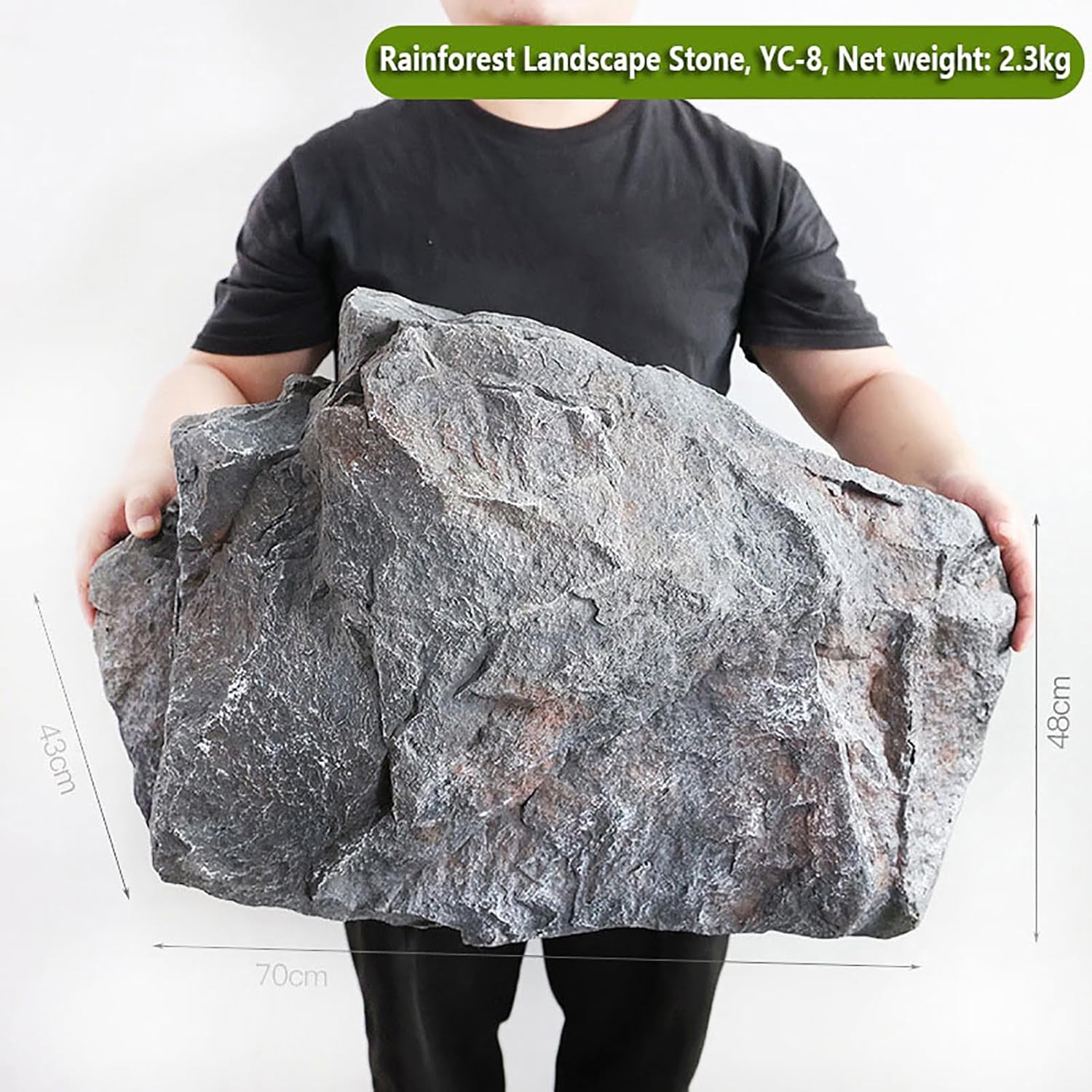 Faux rocher extérieur en mousse PU décorative pour jardin, cour, aménagement paysager – Faux rocher artificiel, couvre bien les rochers