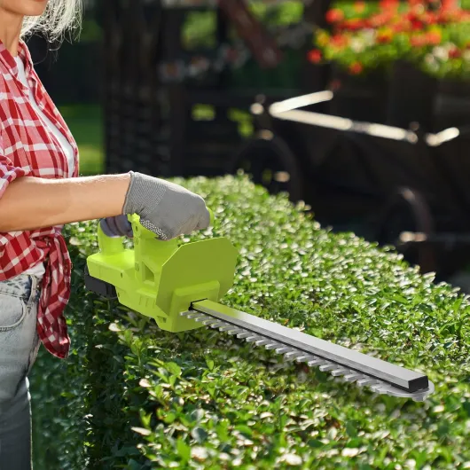 Taille Haie Batterie 21V, Taille-Haie Électrique sans Fil avec 2×2000mAh Batteries, Moteur 750W, Lame Double 50cm, Coupe Branche Électrique, Cisaille Haie pour Jardin et Arbustes