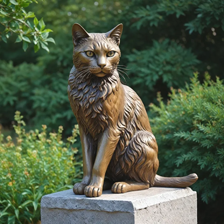 Statue de chat d’extérieur : sublimer le jardin avec une présence féline élégante